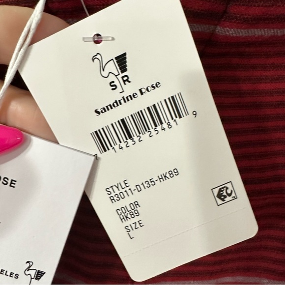 Free People X Sandrine Rose kimono jumpsuit  large red NWT - Picture 4 of 7